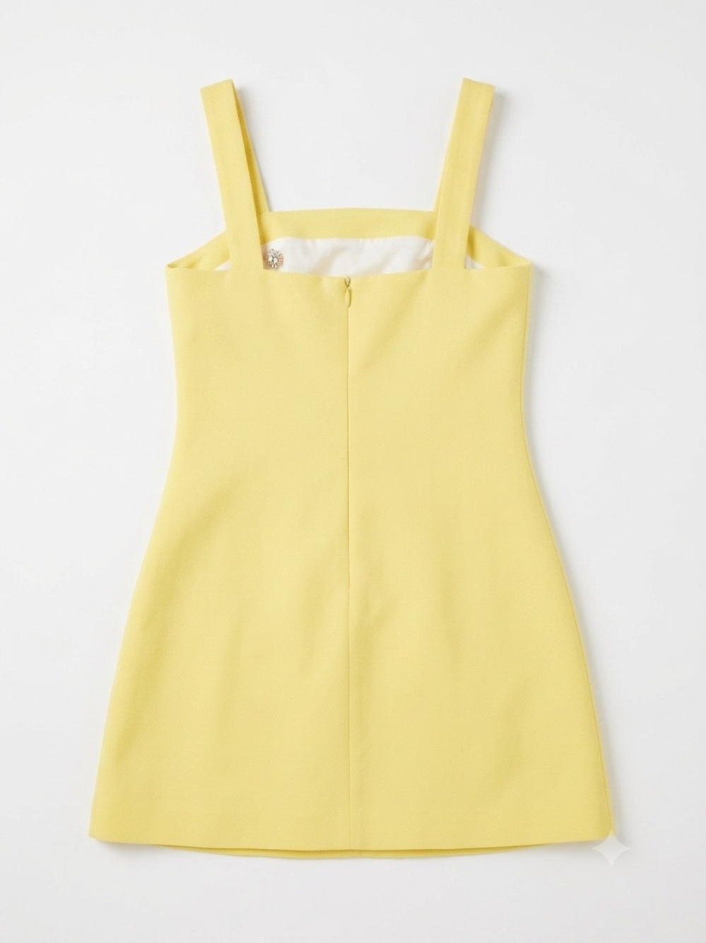 SSYS The Lebel Yellow & White Colorblock Mini Dress with Button Trim - Picture 4 of 9